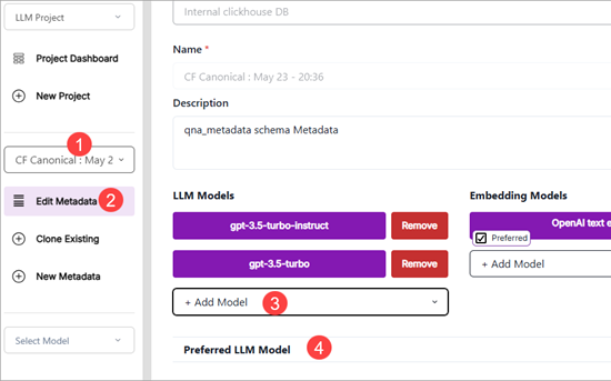 Assign model to metadata