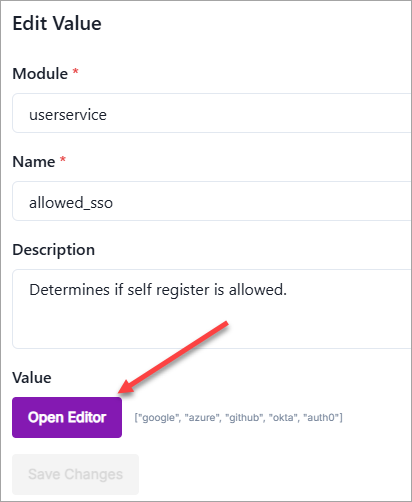 open editor