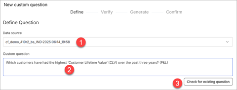 custom questions define