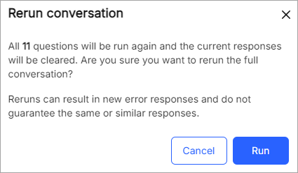 UI run conversation popup