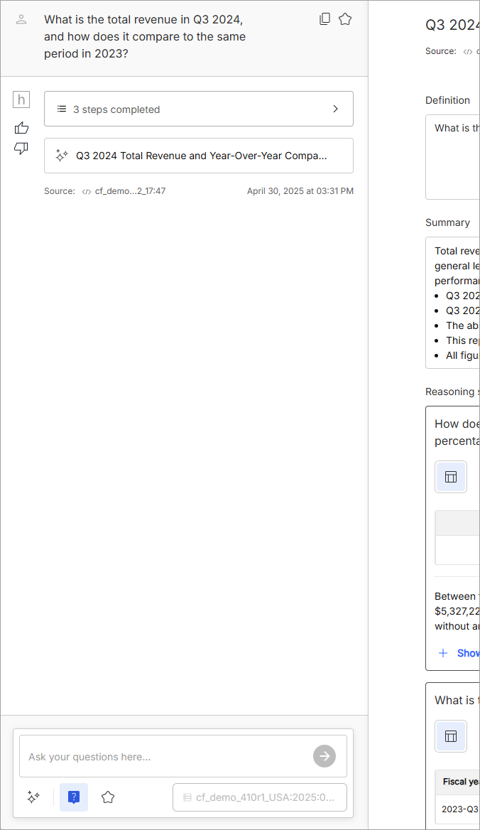 deep analysis conversation window