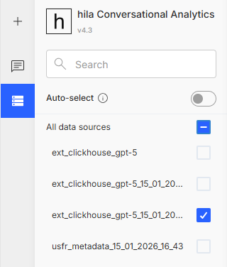 Select data source