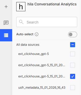 Select data source
